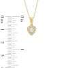 Zales 1/4 Ct. T.W. Diamond Heart Frame Pendant In 10K Gold Necklaces