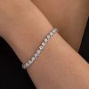 Zales 1/4 Ct. T.W. Diamond "S" Tennis Bracelet In Sterling Silver - 7.25" Bracelets