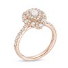 Zales 1 Ct. T.W. Pear-Shaped Diamond Double Frame Art Deco Engagement Ring In 14K Rose Gold Rings