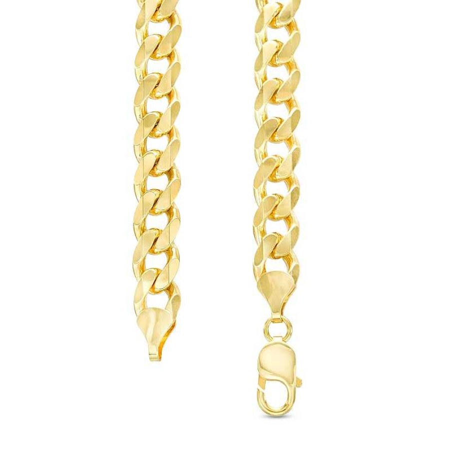 Zales Men'S 9.9Mm Curb Chain Necklace In Solid 14K Gold - 22" Necklaces