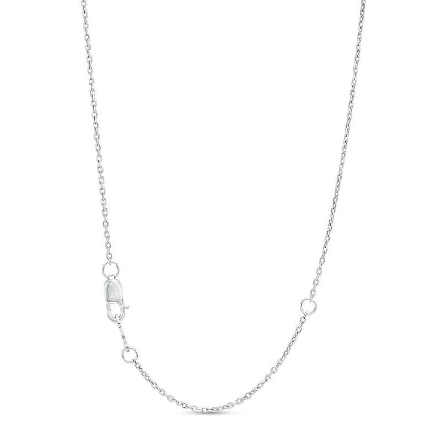 Zales You'Re The One 1/3 Ct. T.W. Certified Lab-Created Diamond Chevron Necklace In 14K White Gold (F/Si2) 18.5" Necklaces