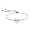 Zales Engravable Photo Heart Bolo Bracelet In Sterling Silver (1 Image And Line) - 7.5" Bracelets