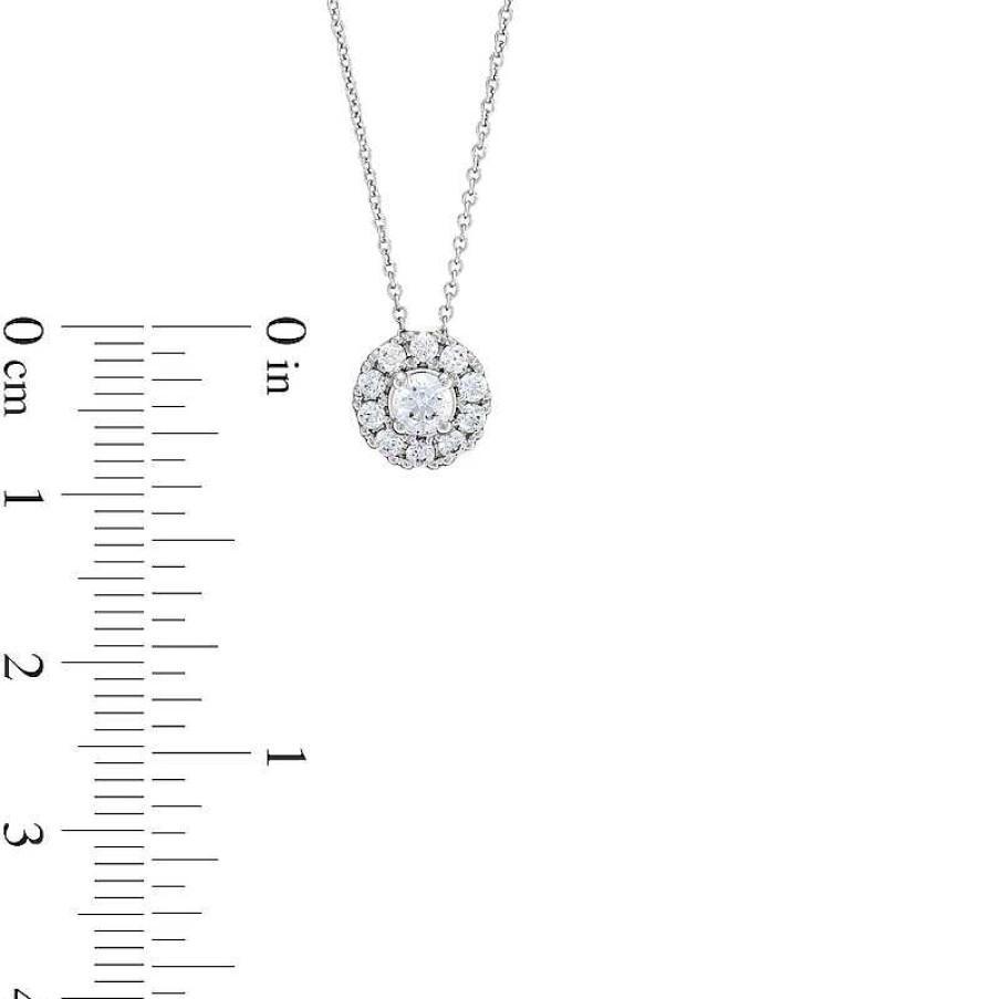 Zales 1/2 Ct. T.W. Diamond Frame Pendant In 10K White Gold (J/I2) - 20" Necklaces