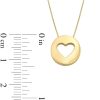 Zales Heart Cutout Disc Pendant In 10K Gold Necklaces