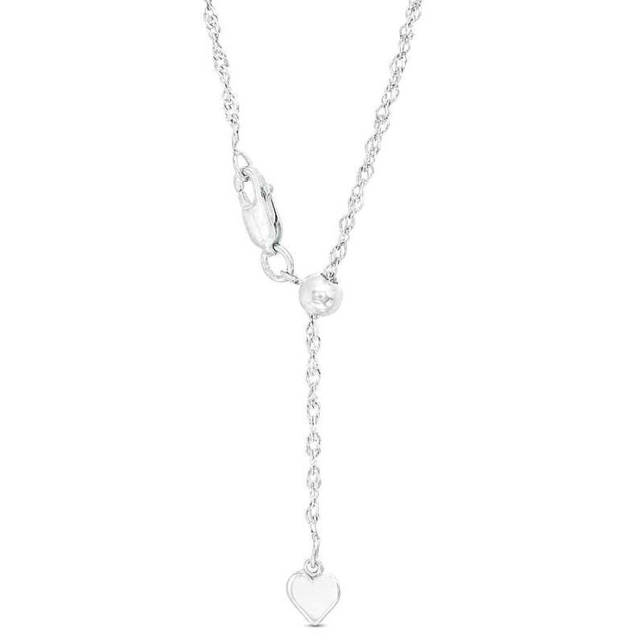 Zales Ladies' 1.5Mm Adjustable Singapore Chain Necklace In Sterling Silver - 22" Necklaces