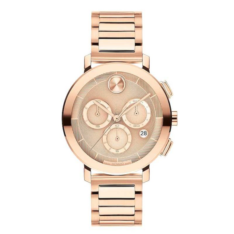 Movado Bold Ladies' Movado Bold® Evolution Rose-Tone Ip Chronograph Watch With Rose-Tone Dial (Model: 3600968) Watches