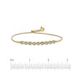 Zales 1/6 Ct. T.W. Diamond Oval Link Bolo Bracelet In 10K Gold - 9.5" Bracelets