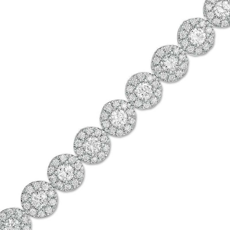 Zales 7 Ct. T.W. Certified Lab-Created Multi-Diamond Bracelet In 14K White Gold (F/Si2) 7.25" Bracelets