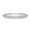 Zales 1-3/4 Ct. T.W. Baguette Diamond Ornate Frame Bangle In 10K White Gold Bracelets