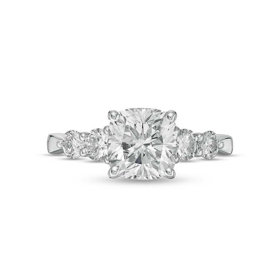 Zales True Lab-Created Diamonds By Vera Wang Love 2-1/2 Ct. T.W. Five Stone Engagement Ring In 14K White Gold (F/Vs2) Rings