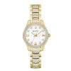 Bulova Ladies' Bulova Crystal Accent Gold-Tone Ip Watch With Mother-Of-Pearl Dial (Model: 98L306) Watches