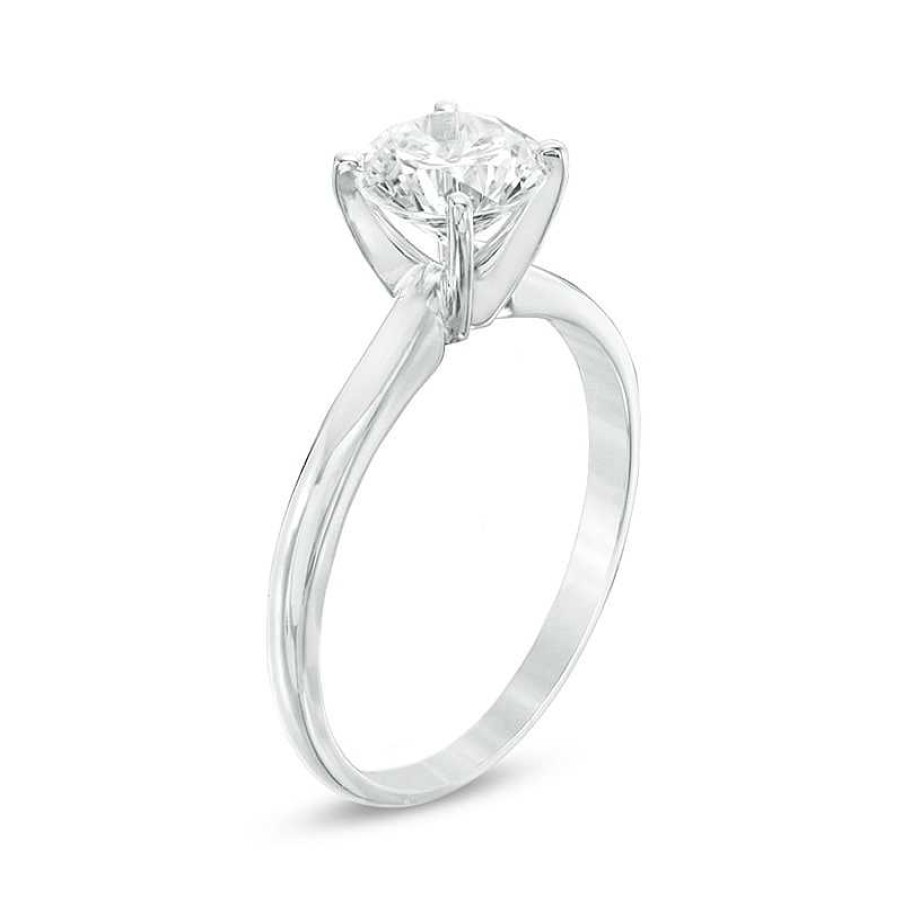 Zales 1-1/2 Ct. Certified Diamond Solitaire Engagement Ring In 14K White Gold (I/I1) Rings