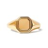 Zales Pdpaola At Zales Octagonal Signet Ring In Sterling Silver With 18K Gold Plate Rings