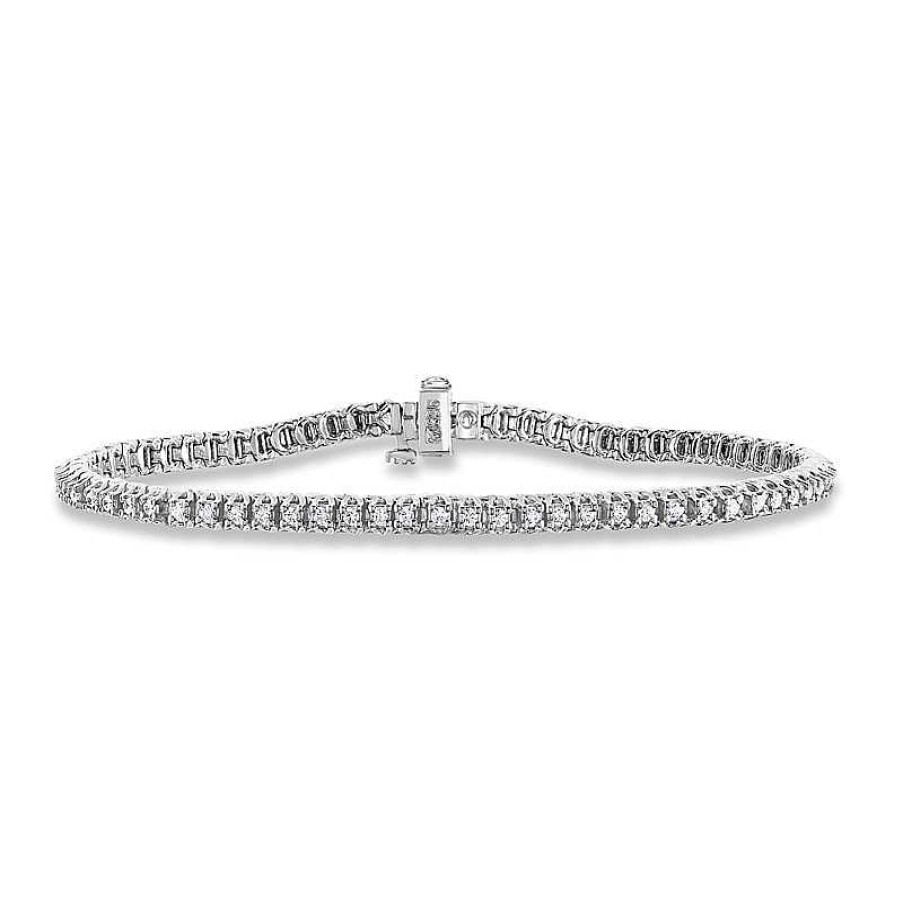 Zales 1 Ct. T.W. Diamond Tennis Bracelet In 10K White Gold Bracelets