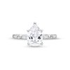 Zales 2-1/8 Ct. T.W. Certified Pear-Shaped Lab-Created Diamond Engagement Ring In 14K White Gold (F/Vs2) Rings