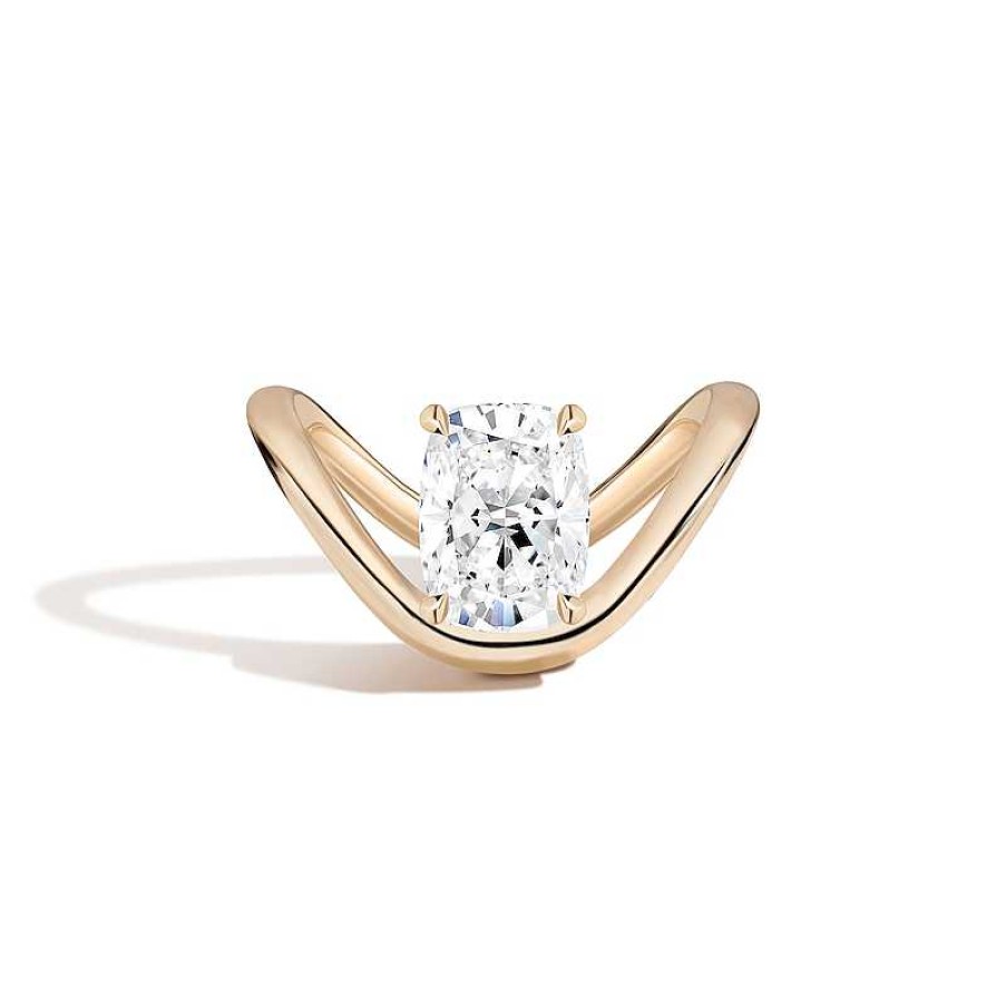 Zales Zales X Shahla 2 Ct. Certified Cushion-Cut Lab-Created Diamond Solitaire Dip Engagement Ring In 14K Gold (F/Vs2) Rings