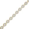 Zales 1 Ct. T.W. Pear-Shaped Multi-Diamond Line Bracelet In 10K Gold Bracelets