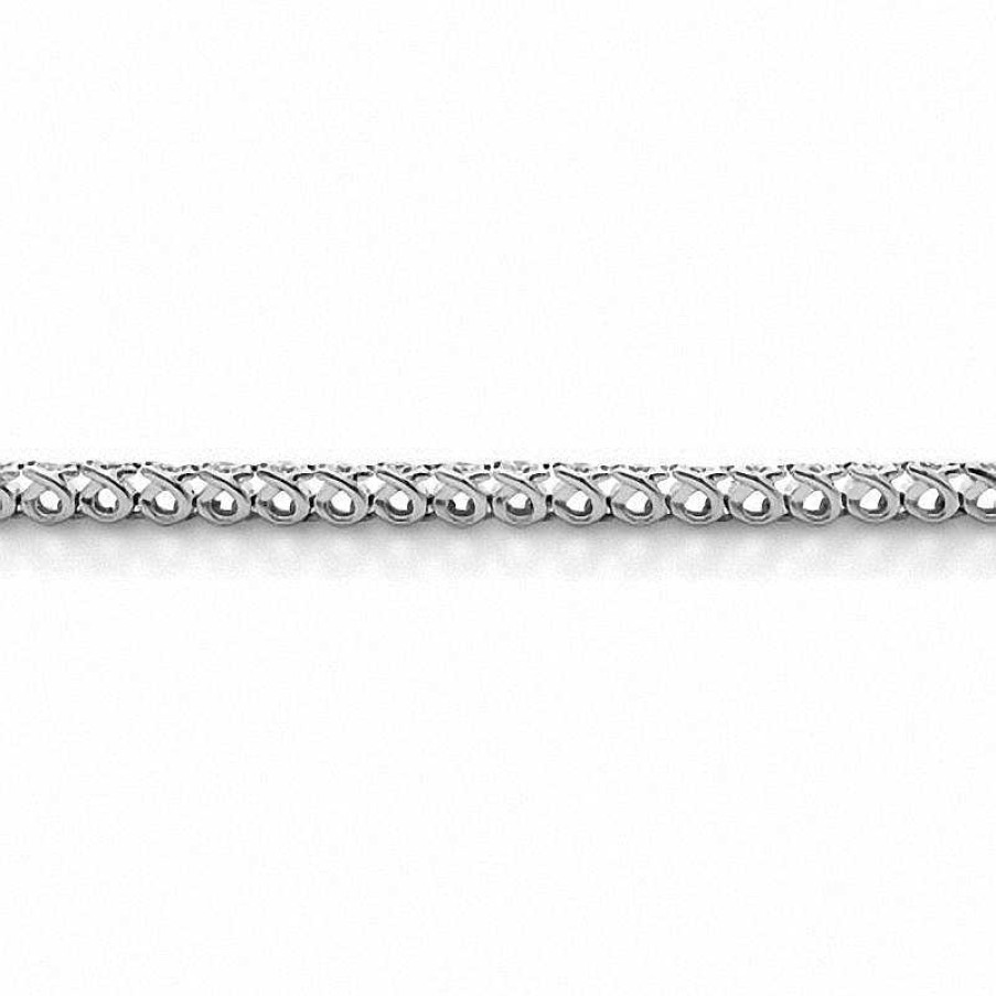 Zales 1 Ct. T.W. Diamond Cluster Tennis Bracelet In Sterling Silver (H-I/I2-I3) Bracelets