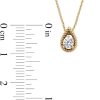 Zales 1/5 Ct. Diamond Solitaire Rope-Textured Pear-Shaped Frame Pendant In 10K Gold Necklaces