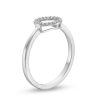 Zales 1/10 Ct. T.W. Diamond Open Circle Ring In Sterling Silver Rings