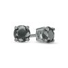 Zales 1 Ct. T.W. Black Diamond Solitaire Stud Earrings In 10K White Gold Earrings