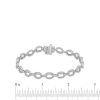 Zales 1/3 Ct. T.W. Diamond Oval Link Bracelet In Sterling Silver - 7.0" Bracelets