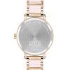 Movado Bold Ladies' Movado Bold® Evolution Crystal Accent Rose-Tone Ip Ceramic Watch With Textured Tonal Dial (Model: 3601237) Watches