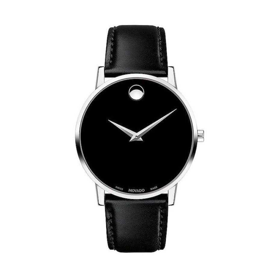 Movado Men'S Movado Museum® Classic Strap Watch With Black Dial (Model: 0607269) Watches