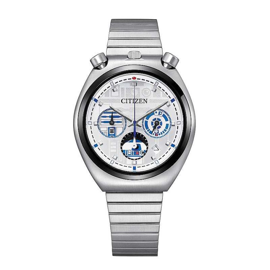 Citizen Men'S Citizen Eco-Drive® Star Wars Tsuno R2-D2 Watch With Silver-Tone Dial (Model: An3666-51A) Watches