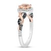 Zales Enchanted Disney Villains Maleficent Morganite And 1/6 Ct. T.W. Diamond Ring In Sterling Silver And 10K Rose Gold Rings