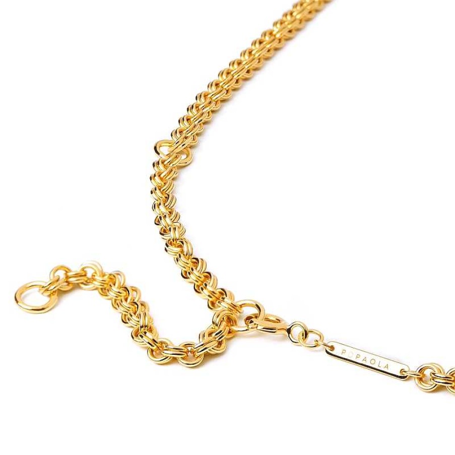 Zales Pdpaola At Zales 4.0Mm Rolo Chain Necklace In Solid Sterling Silver With 18K Gold Plate 19.69" Necklaces