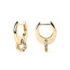 Zales Pdpaola At Zales Multi-Color Cubic Zirconia Spinner Dangle Hoop Earrings In Sterling Silver With 18K Gold Plate Earrings