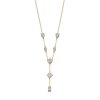 Zales 5/8 Ct. T.W. Diamond Multi-Shape Station Lariat Necklace In 10K Gold - 18" Necklaces