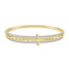 Zales 1/2 Ct. T.W. Certified Lab-Created Diamond Buckle Bracelet In Sterling Silver And 10K Gold Plate (I/Si2) Bracelets