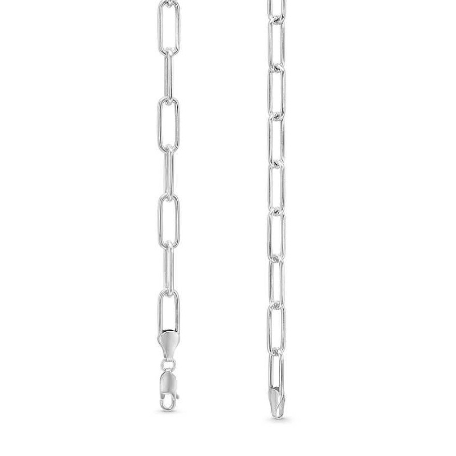 Zales 6.0Mm Paper Clip Chain Necklace In Solid Sterling Silver - 20" Necklaces