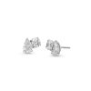 Zales 2 Ct. T.W. Pear-Shaped And Round Certified Lab-Created Diamond Toi Et Moi Stud Earrings In 14K White Gold (F/Vs2) Earrings