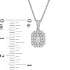 Zales 1/2 Ct. T.W. Certified Emerald-Cut Lab-Created Diamond Octagonal Double Frame Pendant In 14K White Gold (F/Si2) Necklaces