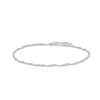 Zales 2.1Mm Singapore Chain Anklet In Solid 10K White Gold - 10" Bracelets