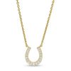 Zales 1/10 Ct. T.W. Diamond Horseshoe Necklace In 10K Gold Necklaces