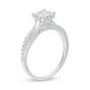 Zales 1/2 Ct. T.W. Princess-Cut Quad Diamond Twist Shank Engagement Ring In 14K White Gold Rings