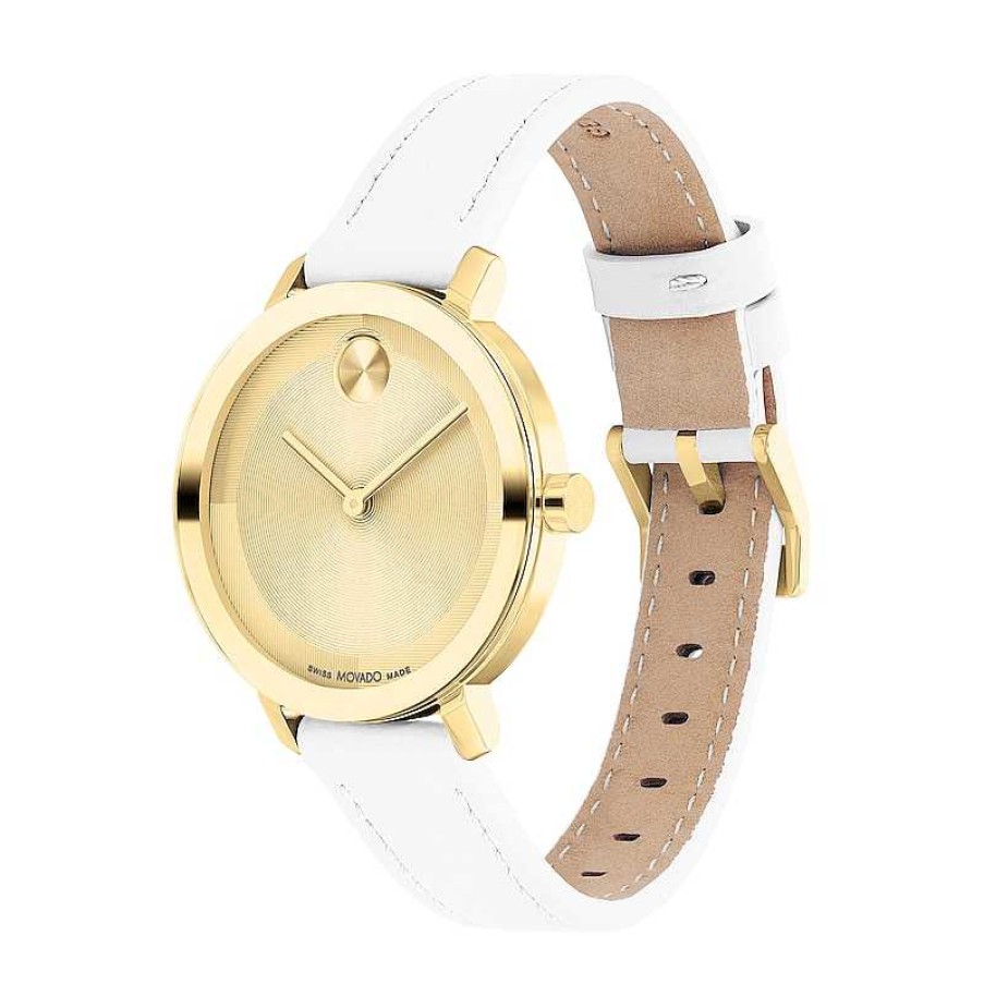 Movado Bold Ladies' Movado Bold® Evolution Gold-Tone Ip Strap Watch With Textured Tonal Gold-Tone Dial (Model: 3601158) Watches