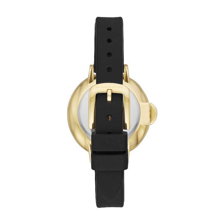 Kate Spade Ladies' Kate Spade Park Row Gold-Tone Strap Watch With Black Dial (Model: Ksw1352) Watches