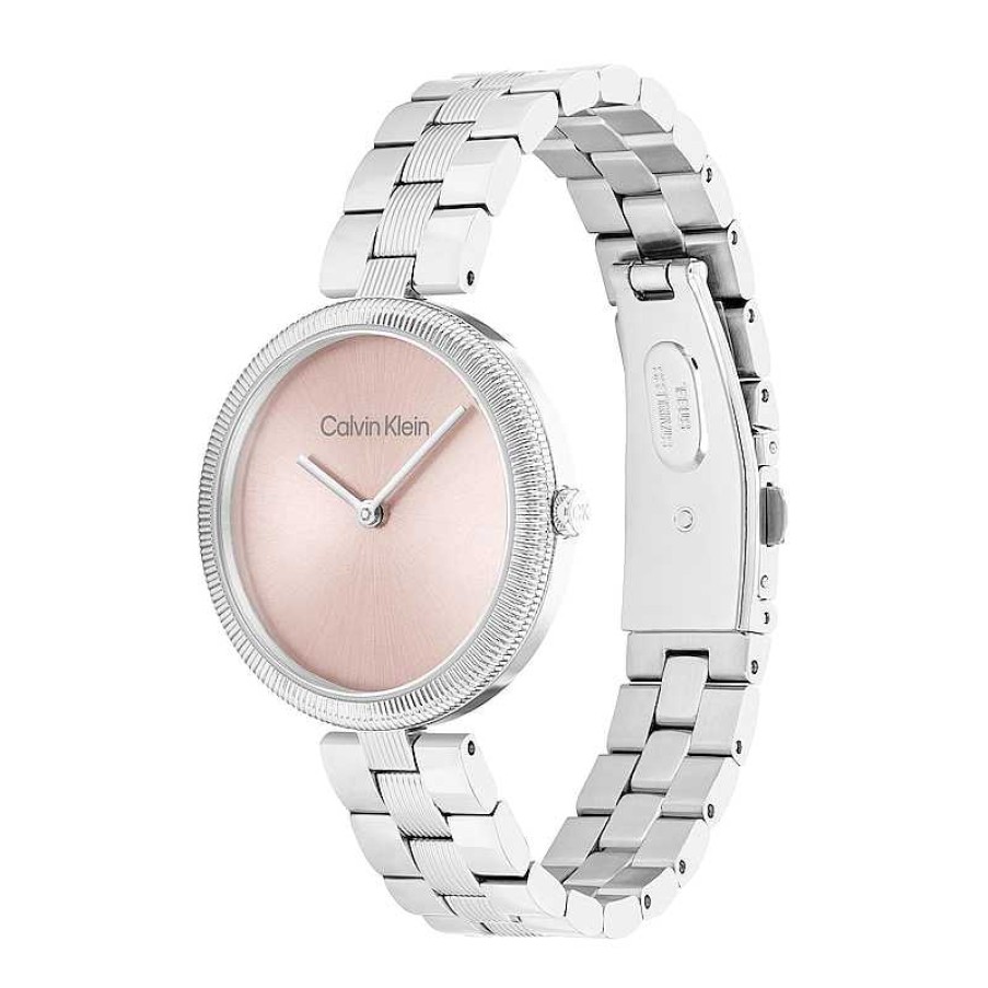 Calvin Klein Ladies' Calvin Klein Minimal Watch With Pink Dial (Model: 25100015) Watches