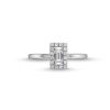 Zales 1/4 Ct. T.W. Baguette-Cut Diamond Square Frame Ring In 10K White Gold Rings