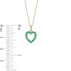 Zales Emerald And Diamond Accent Heart Outline Pendant In 10K Gold Necklaces