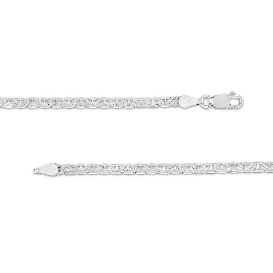 Zales 2.5Mm Diamond-Cut Mariner Chain Necklace In Solid Sterling Silver Necklaces