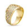 Zales Oro Diamante Diamond-Cut Lattice Ring In 14K Two-Tone Gold - Size 7 Rings