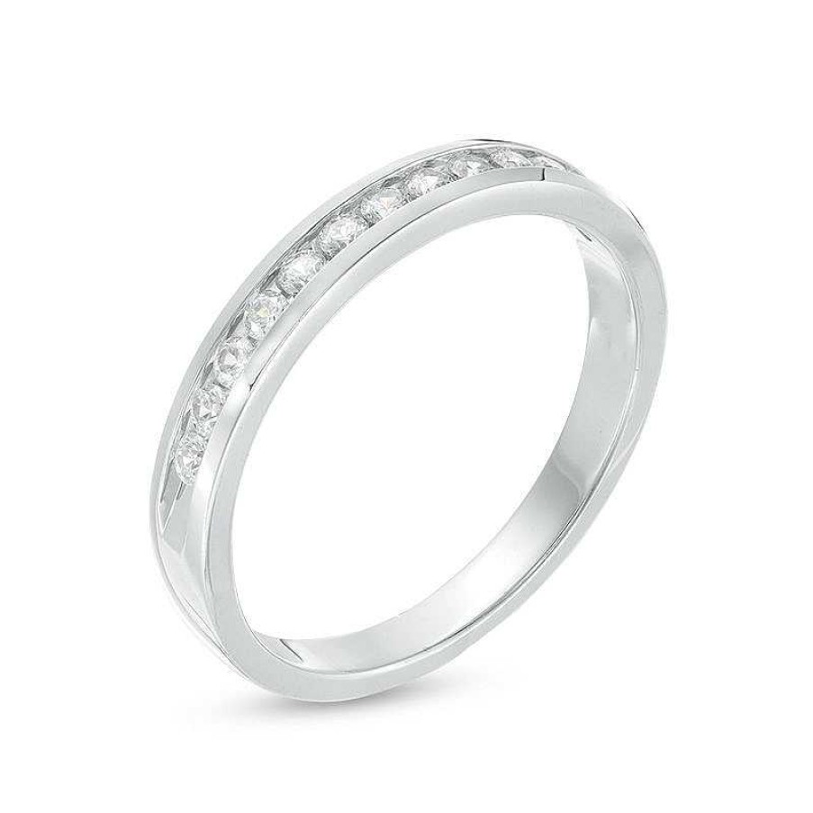 Zales 1/4 Ct. T.W. Diamond Channel Band In 14K White Gold Rings