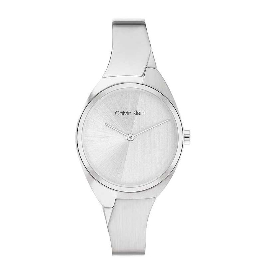 Calvin Klein Ladies' Calvin Klein Bangle Watch With Silver-Tone Dial (Model: 25200234) Watches