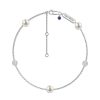 Zales Vera Wang Love Collection 6.0Mm Cultured Freshwater Pearl And White Topaz Station Bracelet In Sterling Silver - 7.5" Bracelets